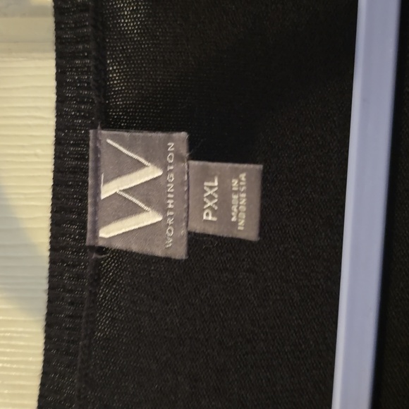 WORTHINGTON BRAND WOMEN'S PETITE PLUS BLACK PULLOVER CREWNECK SWEATER SIZE PXXL - Picture 4 of 15